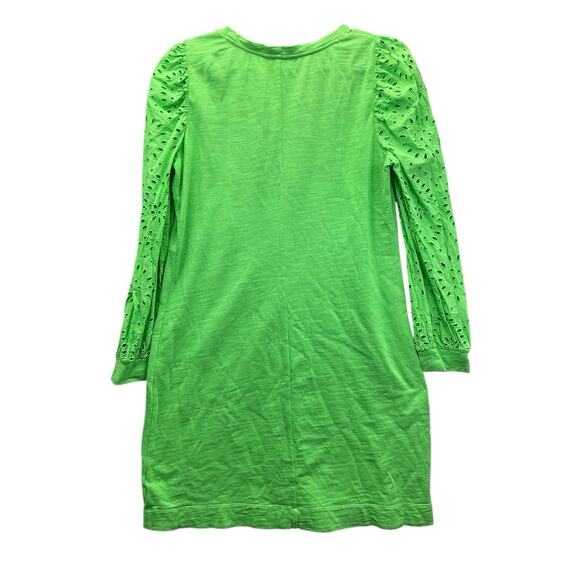 Lilly Pulitzer Jasona Dress Sz. XL Green Eyelet Sleeve Beachy - Picture 7 of 15